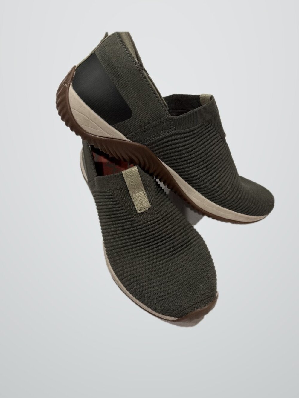 Ryka Echo Knit Slip-On Sneakers Olive Green Women's 9.5